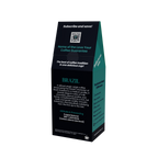 A tall, black coffee bag package with teal side panels and white text, shown on a plain white background. The front reads 'Subscribe and save!' and 'Home of the Love Your Coffee Guarantee,' with 'BRAZIL' single origin coffee printed prominently on the side.