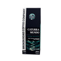 A single box of Broken Road Coffee Company Caturra Mundo dark roast coffee, shown against a plain white background.
