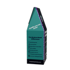 A tall, narrow product box of Cerrado Chiapas coffee for Broken Road Coffee, featuring a teal and black design with white text and a small purple accent stripe, shown on a plain white background.