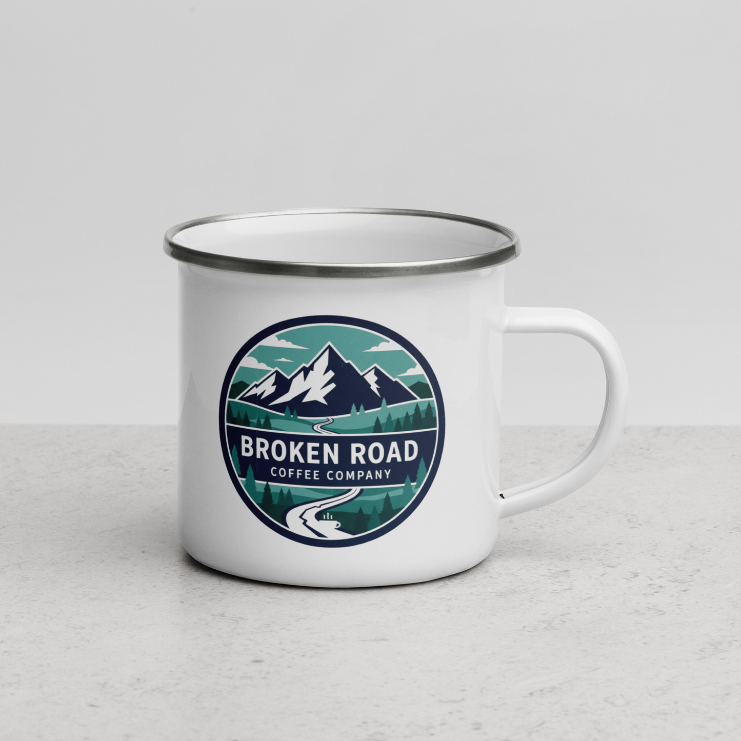 Enamel Mug Double Logo